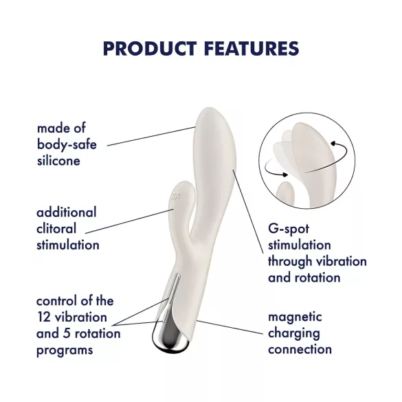 Satisfyer Spinning Rabbit 1 - drehender Klitorisstimulator (Beige)