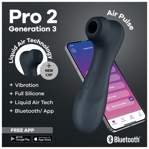 Satisfyer Pro2 Gen3 - Intelligenter Luftwellen-Klitorisstimulator (dunkelgrau)