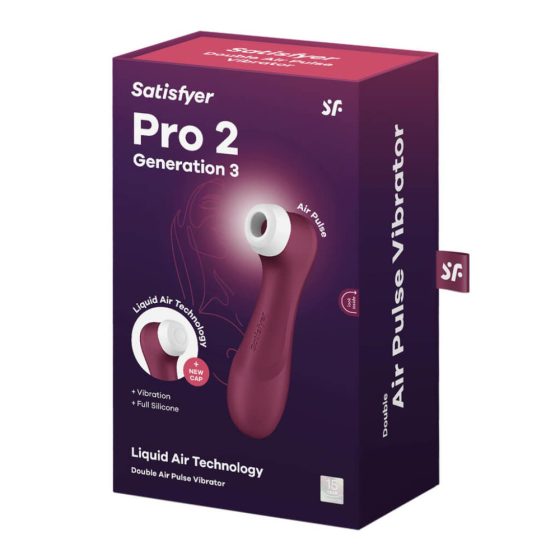 Satisfyer Pro 2 Gen3 - Akku-Klitoris-Stimulator mit Luftwellen (Burgunder)