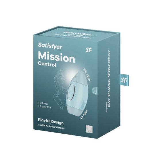 Satisfyer Mission Control - akkubetriebener, luftwellenbasierter Klitorisstimulator (blau)