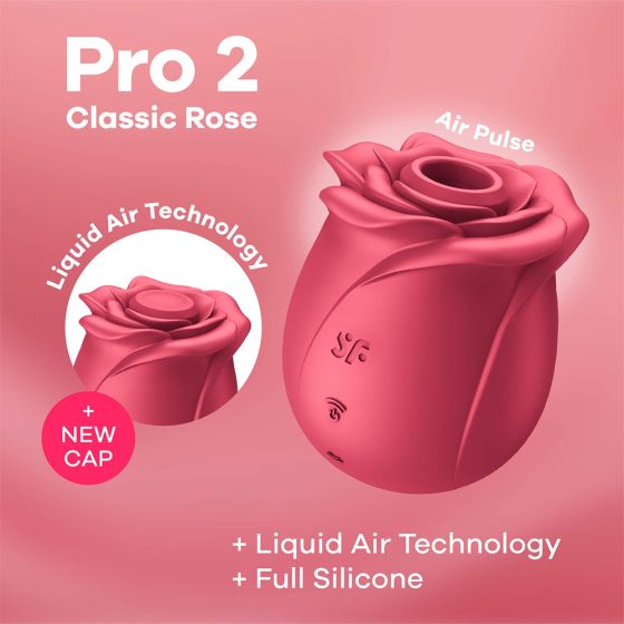 Satisfyer Pro 2 Rose Classic - Akkubetriebener luftwellenklitoralstimulator (rot)