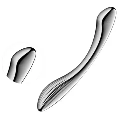 Satisfyer Pure Gravity 1 - gerippter Stahldildo (silber)