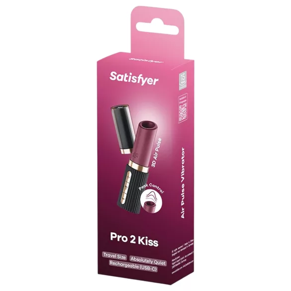 Satisfyer Deep Kiss - Luftdruck-Lippenstiftvibrator (schwarz)