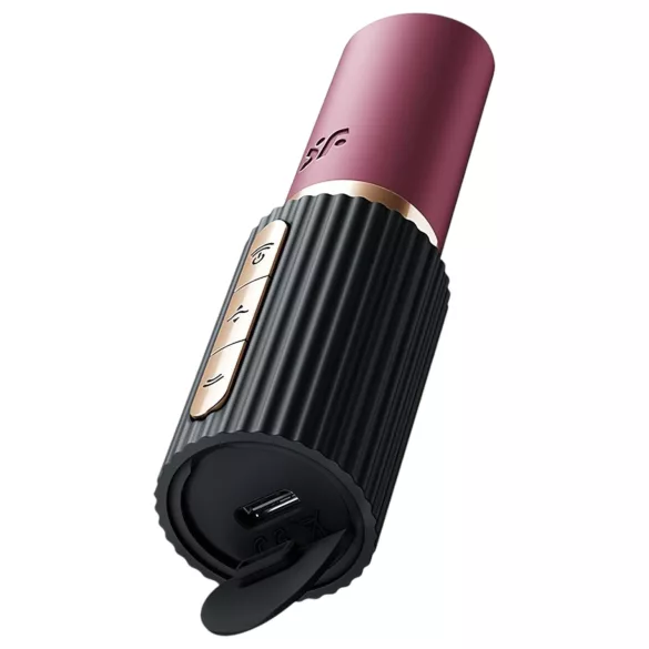 Satisfyer Deep Kiss - Luftdruck-Lippenstiftvibrator (schwarz)
