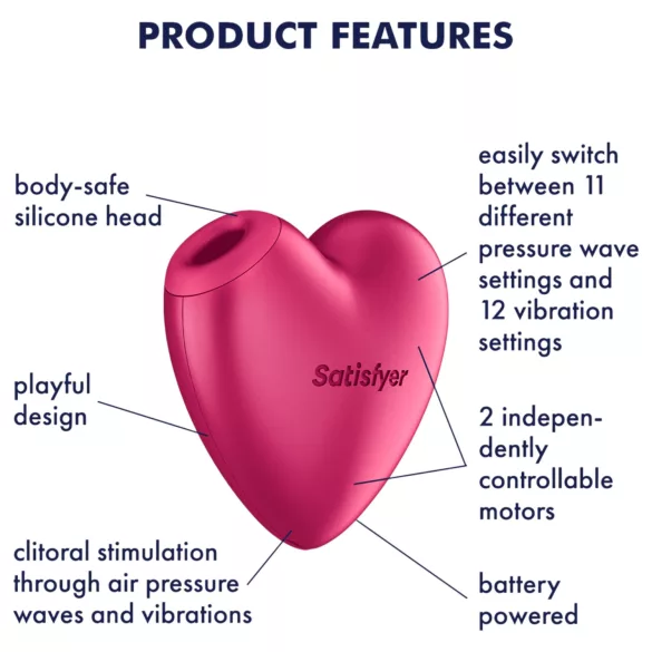 Satisfyer Cutie Heart - Luftwellen-Klitorisstimulator (Pink)
