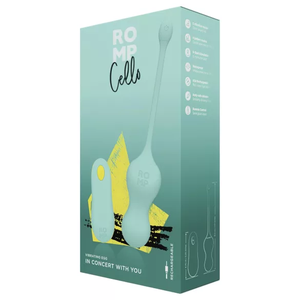 ROMP Cello - Vibrations-Geschenkball mit Fernbedienung (Grün)