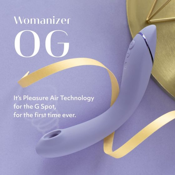 Womanizer OG - wiederaufladbarer, luftwellenbasierter 2-in-1-G-Punkt-Vibrator (lila)