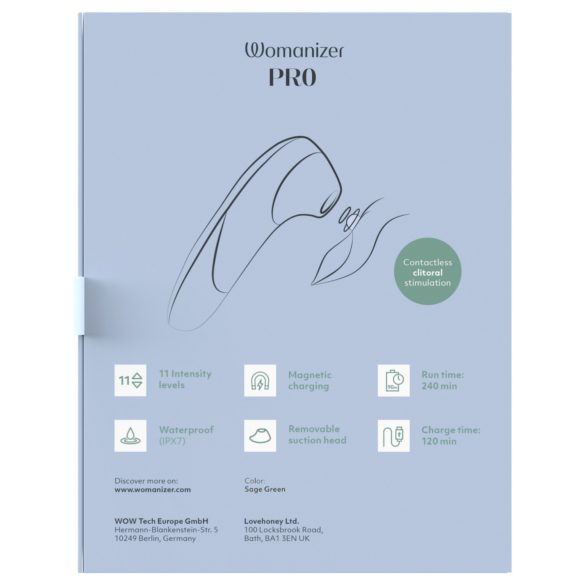 Womanizer Pro - Luftwellen-Klitoris-Stimulator (grün)
