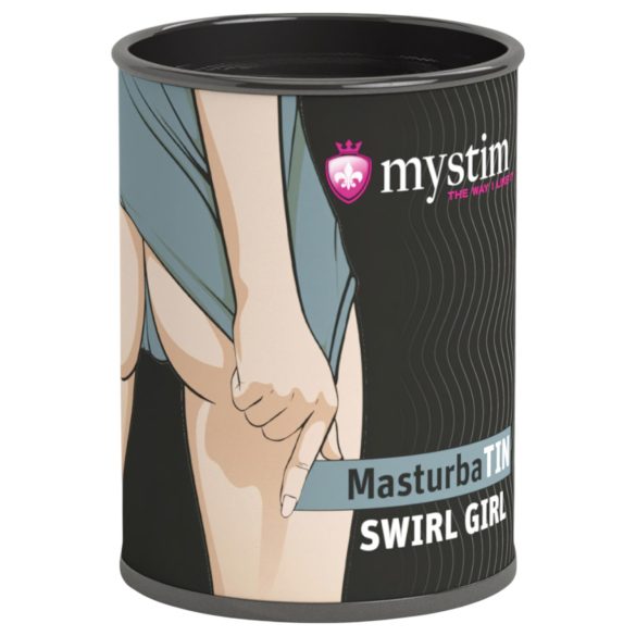 Mystim MasturbaTIN Swirl Girl - Wellenförmiger Masturbator (Weiß)