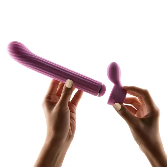 Magic Stick - Vibrator mit Ersatzaufsätzen (Pink)
