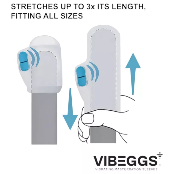 VIBEGGS Ribs Delight - Vibrator-Ei Masturbator (weiß)