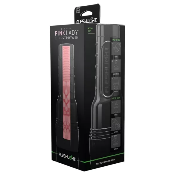 Fleshlight Pink Lady Destroya - realistische Vagina im Gehäuse (natur)