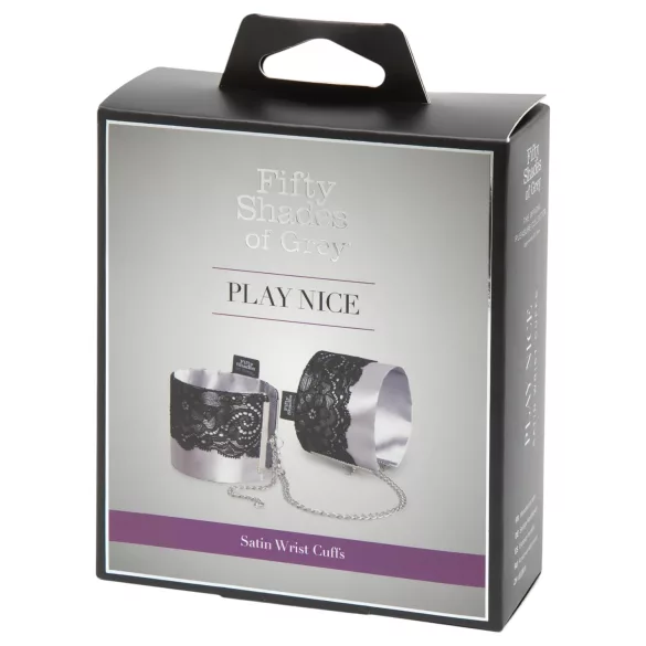 Fifty Shades of Grey Play Nice - Satin-Fesseln (Silber)