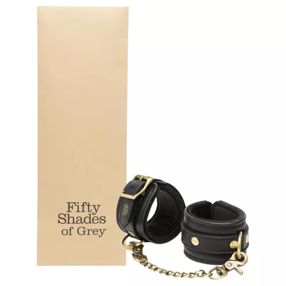 Fifty Shades of Grey Bound to You - erotisches Fußfessel-Set (schwarz)