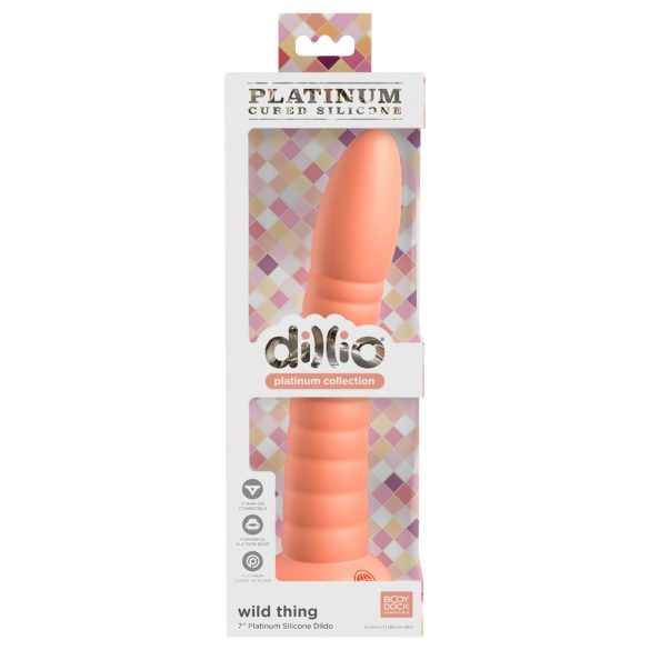 Dillio Wild Thing - gerillter Dildo (19cm) - Orange