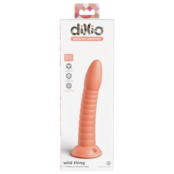 Dillio Wild Thing - gerillter Dildo (19cm) - Orange