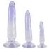 Kristallklar - Analtrainer Dildoset - 3-teilig (transparent-blau)