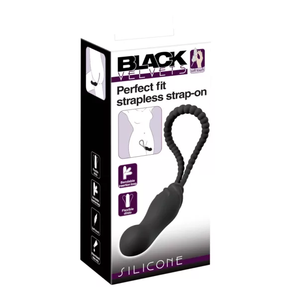 Black Velvet Perfect Fit - Strap-On-Dildo (schwarz)