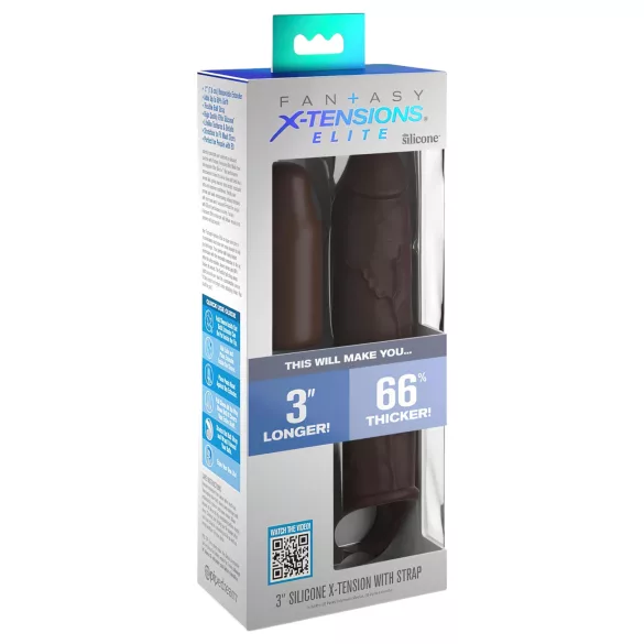 Pipedream - X-TENSION Elite 3 - Penis-Manschette mit Hodenschlaufe (braun)