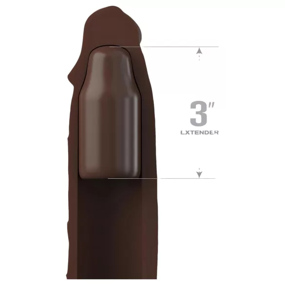 Pipedream - X-TENSION Elite 3 - Penis-Manschette mit Hodenschlaufe (braun)