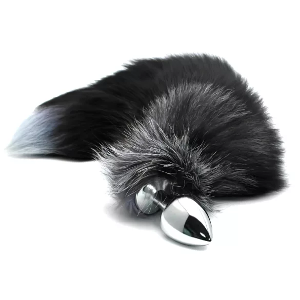 Alive Anal Pleasure - mittelgroßer Anal-Plug mit Silber-Fuchsschwanz