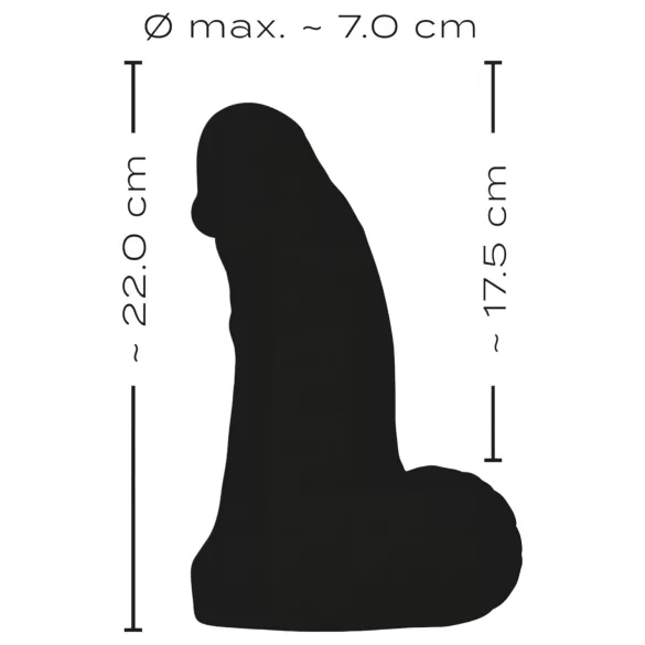 Realistixxx Real Giant - Riesiger Hoden-Dildo - 22 cm (schwarz)