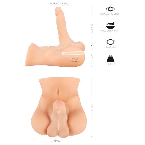 Realistixxx Deluxe Man 02 - Männer-Torso (natur)