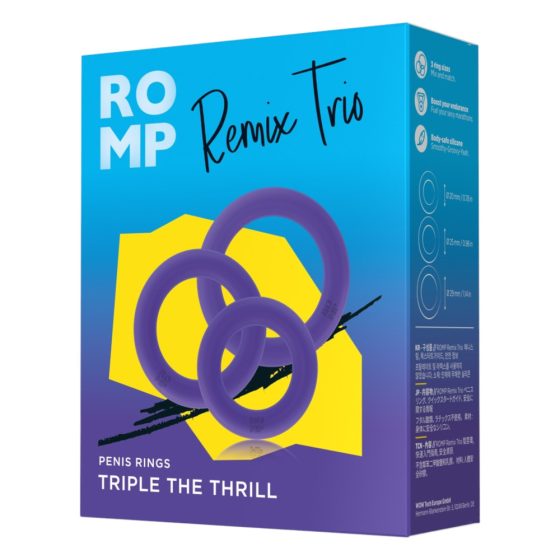 ROMP Remix Trio - Penisring-Set - 3 Stück (lila)