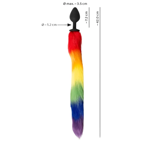 You2Toys - Silikon Analplug mit Schwanz (Regenbogen)