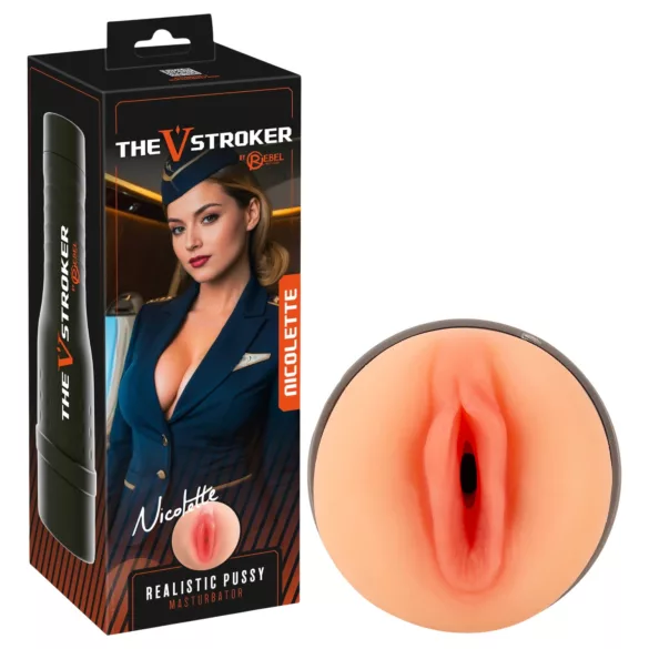 Rebel The V-Stroker Nicolette - realistische Masturbator-Vagina (hautfarben)