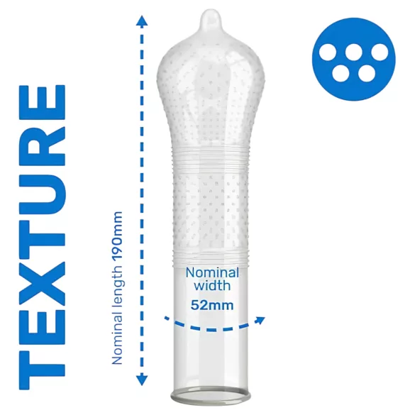 Pasante - gerippte, genoppte Kondome (12 Stk.)