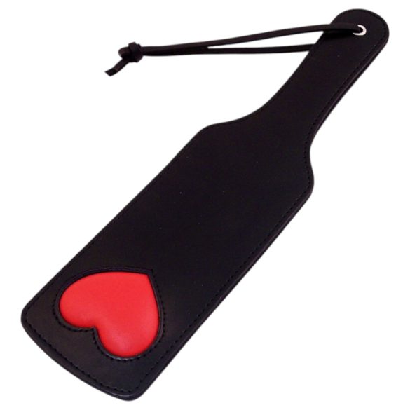 Rouge - echtes Leder, herzförmiger Klatscher (schwarz)