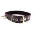 Rouge - Echte Lederhalsband mit Nieten (Schwarz)