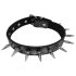 Rouge - Echte Lederhalsband mit Nieten (Schwarz)
