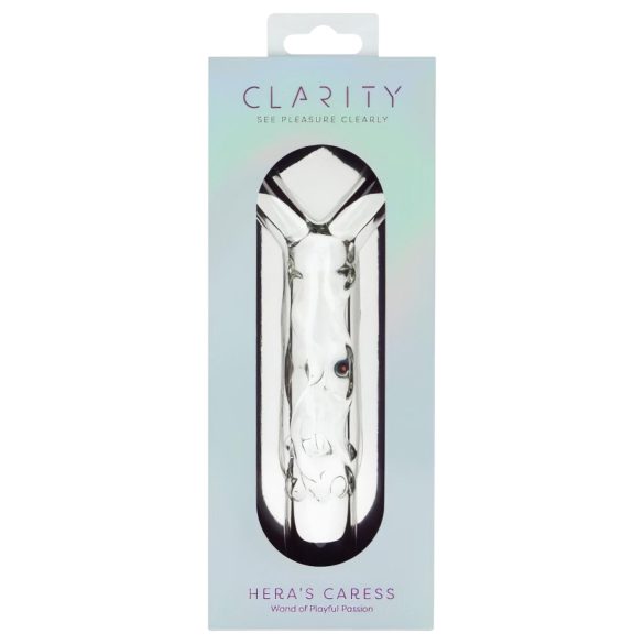 Clarity - Glas Dildo mit Herzgriff (transparent)