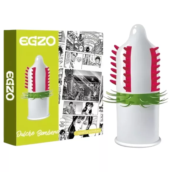 Egzo Dulche Bombero - stachelige, stimulierende Kondom (1 Stk.)