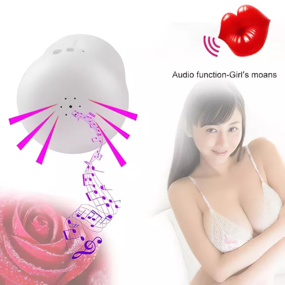 Lonely Happy - Akku-Mösenstimulation mit Stöhnen (weiß-natur)