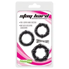 Lonely Stay Hard - Penisring Set - Schwarz (3-teilig)