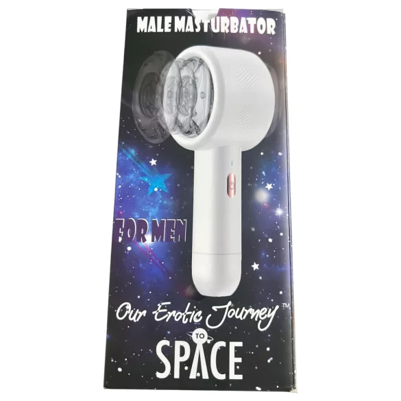 Lonely Space - Akku-Masturbator mit Auf-Ab-Bewegung (Weiß)