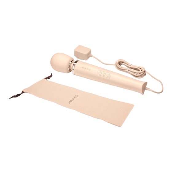 le Wand - exklusiver, netzbetriebener Massage-Vibrator (beige)