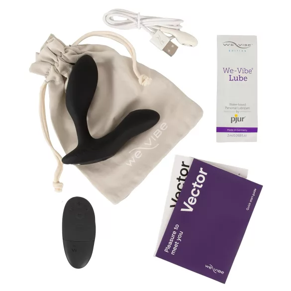 We-Vibe Vector+ - Wiederaufladbarer smarter Anal-Vibrator (schwarz)