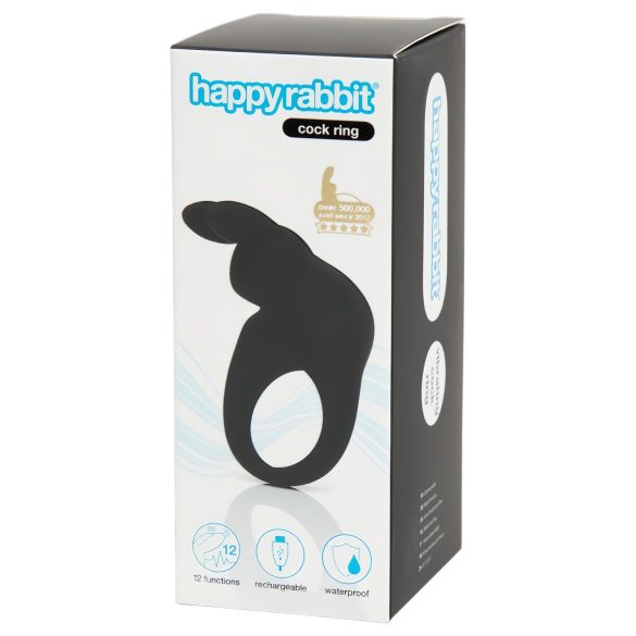 Happyrabbit Cock – Akku-Vibrationspenisring (schwarz)