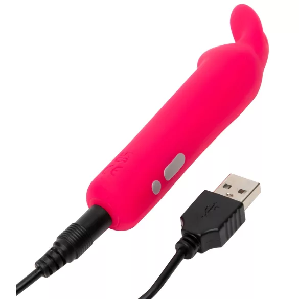 Happyrabbit Bullet - wiederaufladbarer, häschenförmiger Stabvibrator (pink)