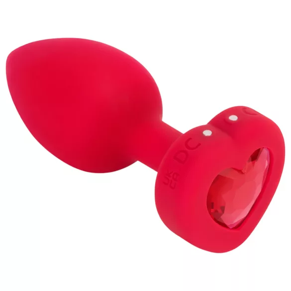 b-Vibe Heart - wiederaufladbarer, funkferngesteuerter Analvibrator (rot)