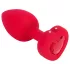 b-Vibe Heart - wiederaufladbarer, funkferngesteuerter Analvibrator (rot)
