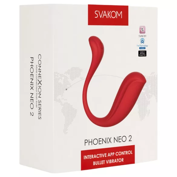 Svakom Phoenix Neo 2 - Intelligentes Vibro-Ei (Rot)