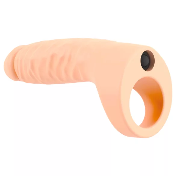 Realistixxx Double Fucker - anlegbarer Analvibrator (naturfarben)