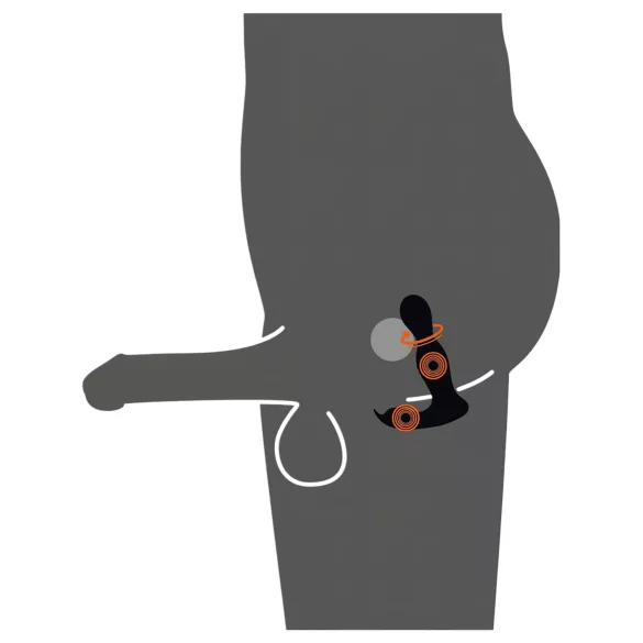 Rebel - 2in1 Prostata Vibrator mit Fernbedienung (schwarz)