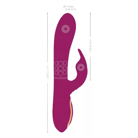 Javida - 3in1 Perlen-Rotationsvibrator (lila)
