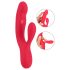 Smile Pulsierender Hase - Akkubetriebener 3-Motor-Vibrator (Rot)